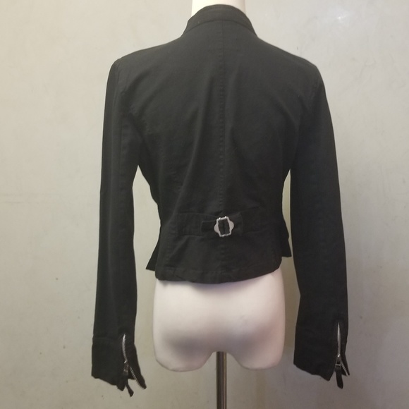 Taxi black bomber jacket metal buttons (Y5) - Picture 5 of 6